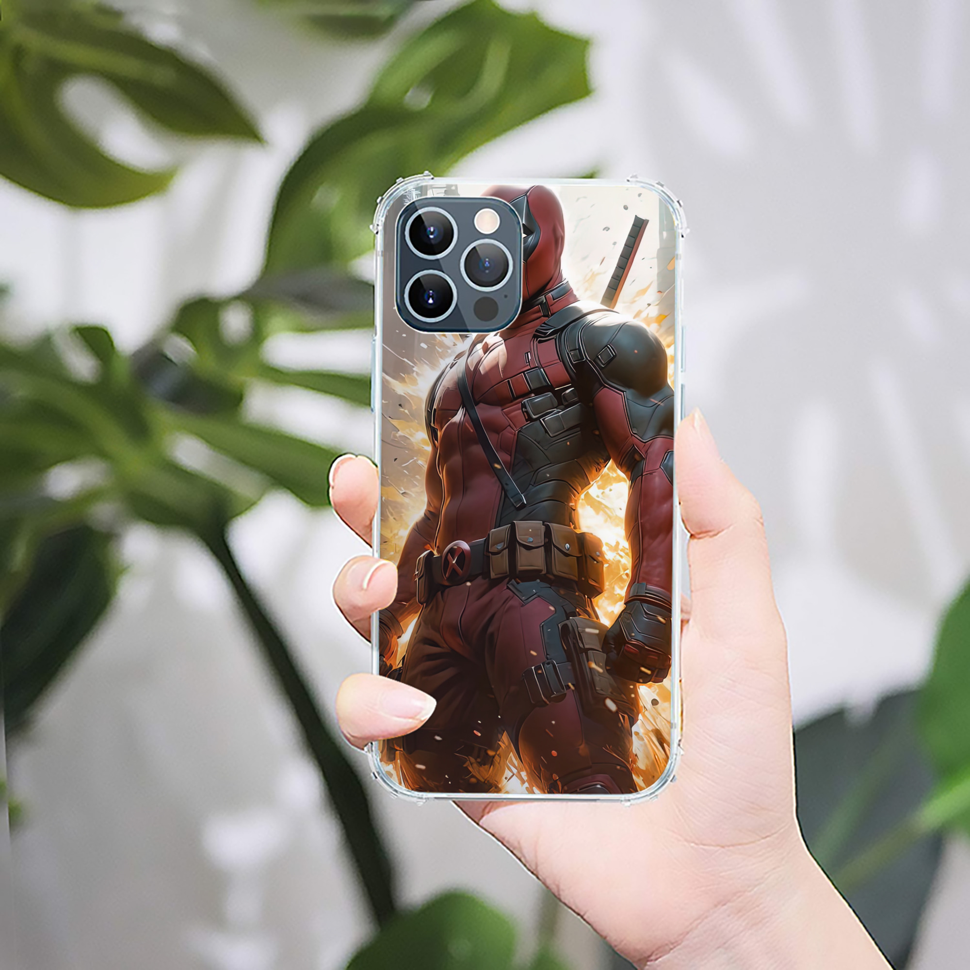 （画像用） Deadpool デッドプール 【iPhone 12シリーズ対応】透明スマホケース（クリアソフトケース）